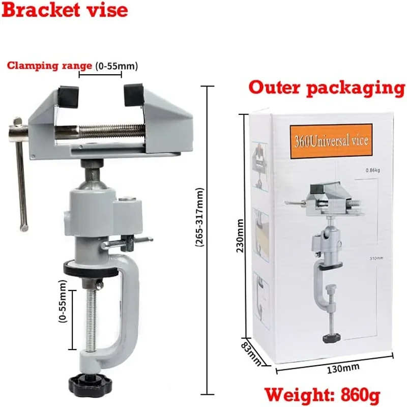 Workshop Tools Vice - Multifunctional Aluminum Alloy Rotary Bench Vise