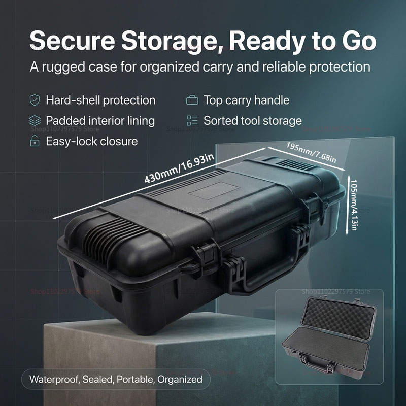 Workshop Tools Store - Portable Waterproof Tool Box, High Strength