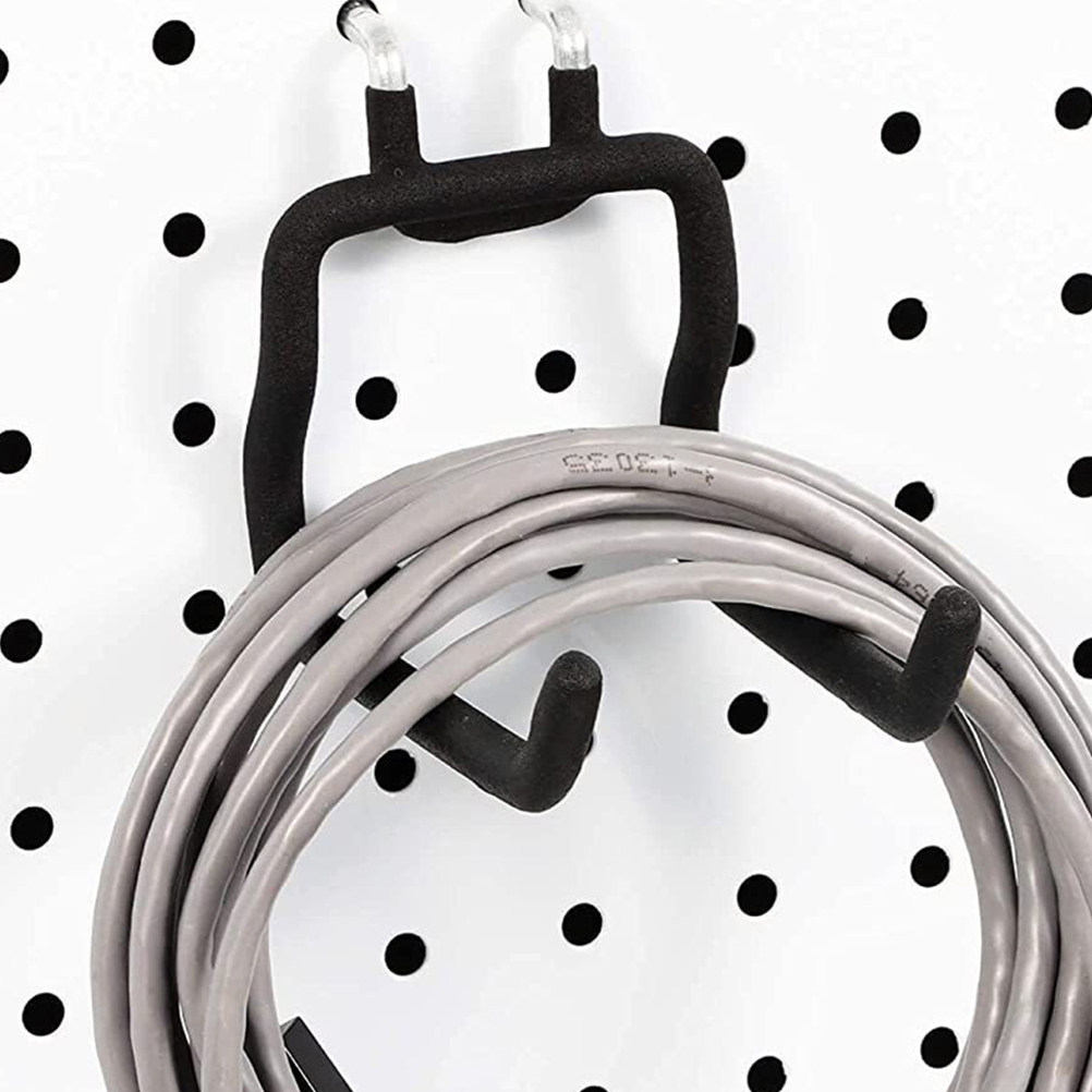 Workshop Tools Organizer - 4Pcs Heavy-Duty Steel Rubber Pegboard Hooks