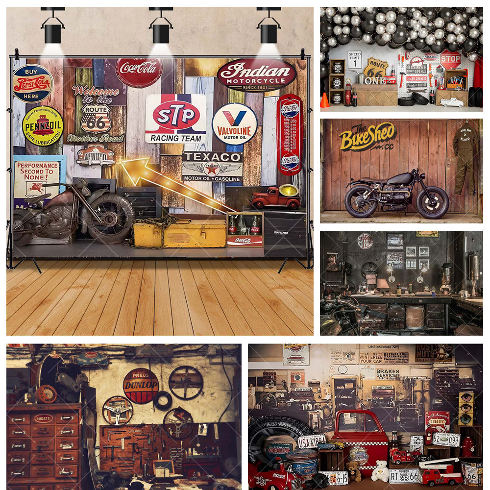 Workshop Tools Photos - Retro Motorcycle Car Repairs Garage Tool