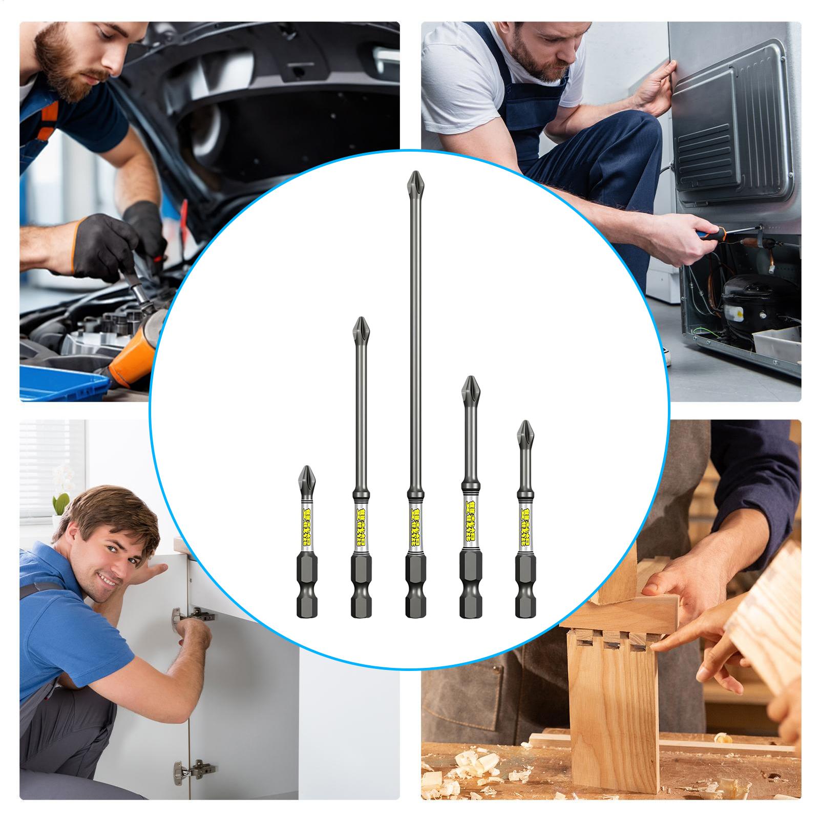 Drill Screwdriver Bit Set 5-Pi - Workshop With Tools review and price