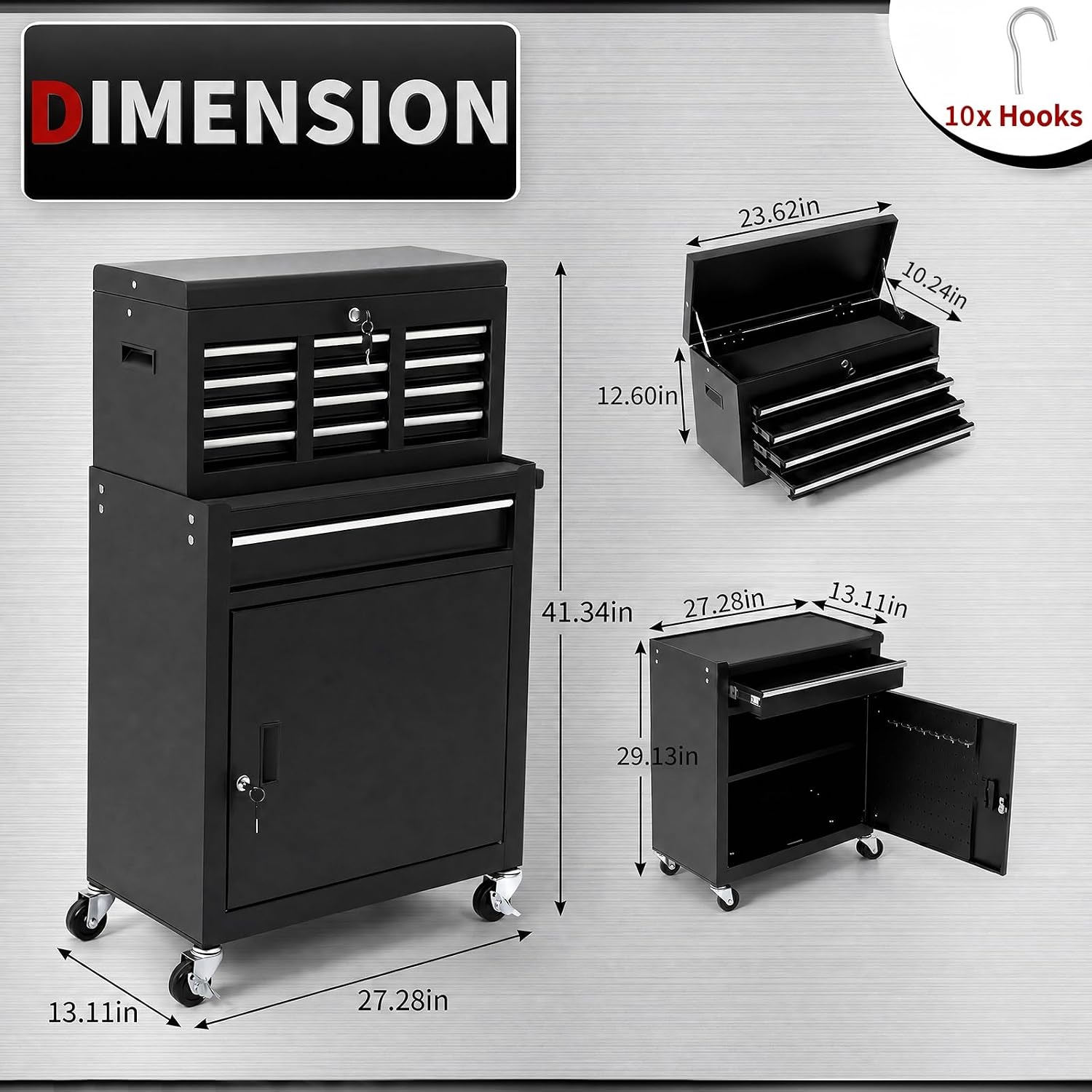 5 Drawer Rolling Tool Cabinet  - Workshop Tools Box review and price