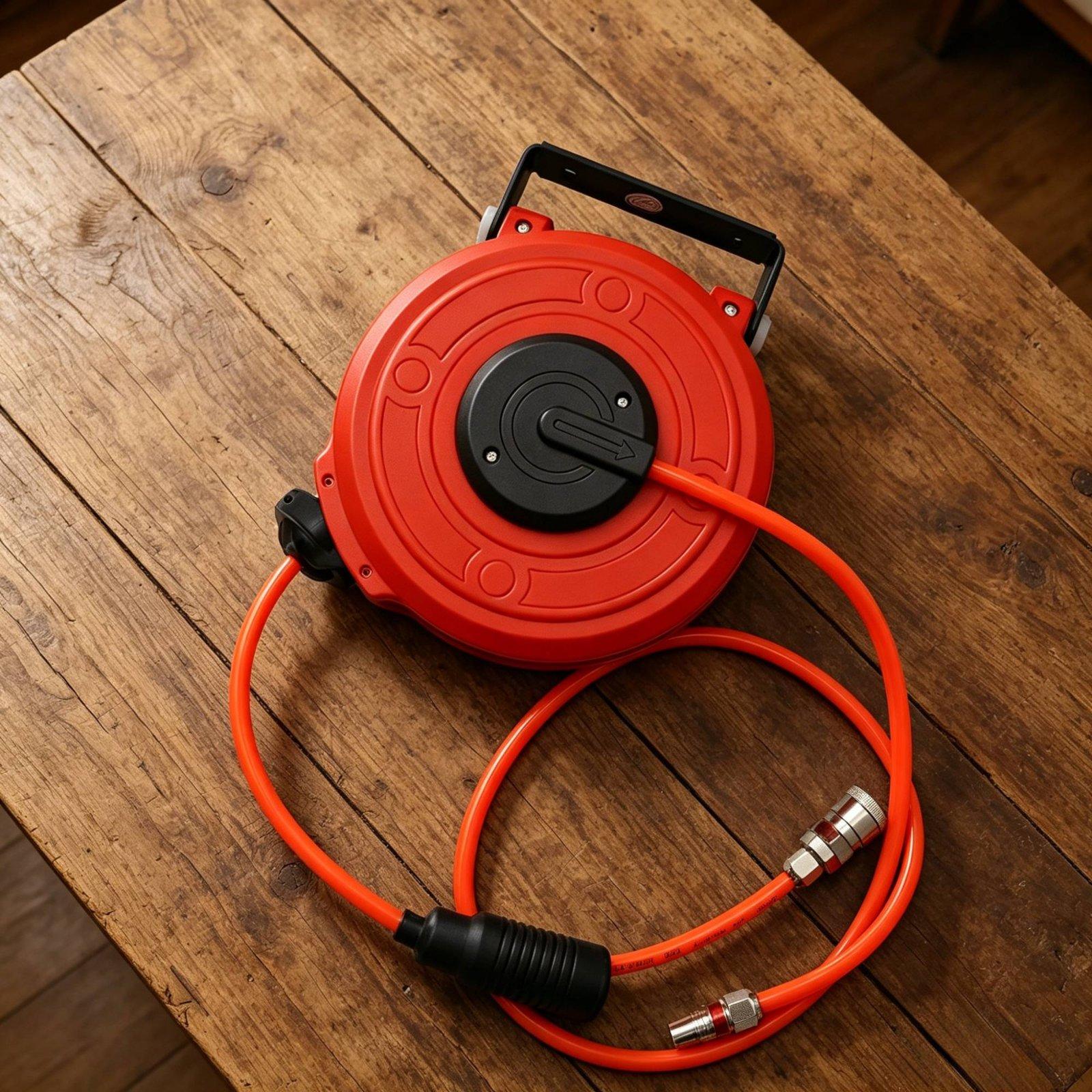 Retractable Pneumatic Air Hose - Workshop With Tools review and price