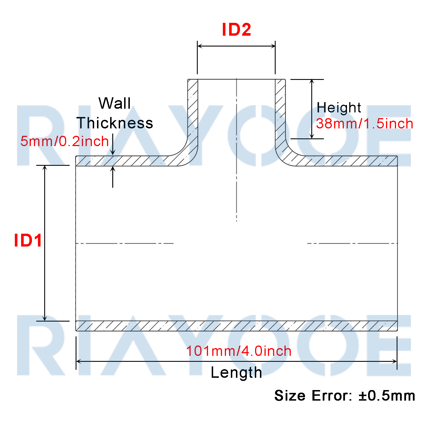 51-76mm T-Piece Silicone Hose  - Pipe Clamp Bar review and price
