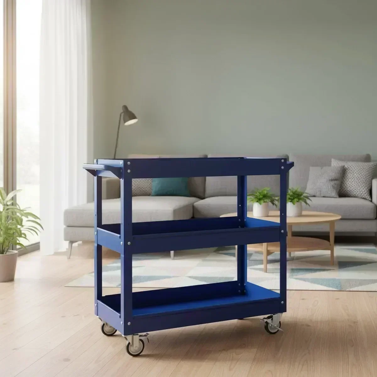 3 Shelf Rolling Tool Cart Lock - Workshop Tools Storage review and price