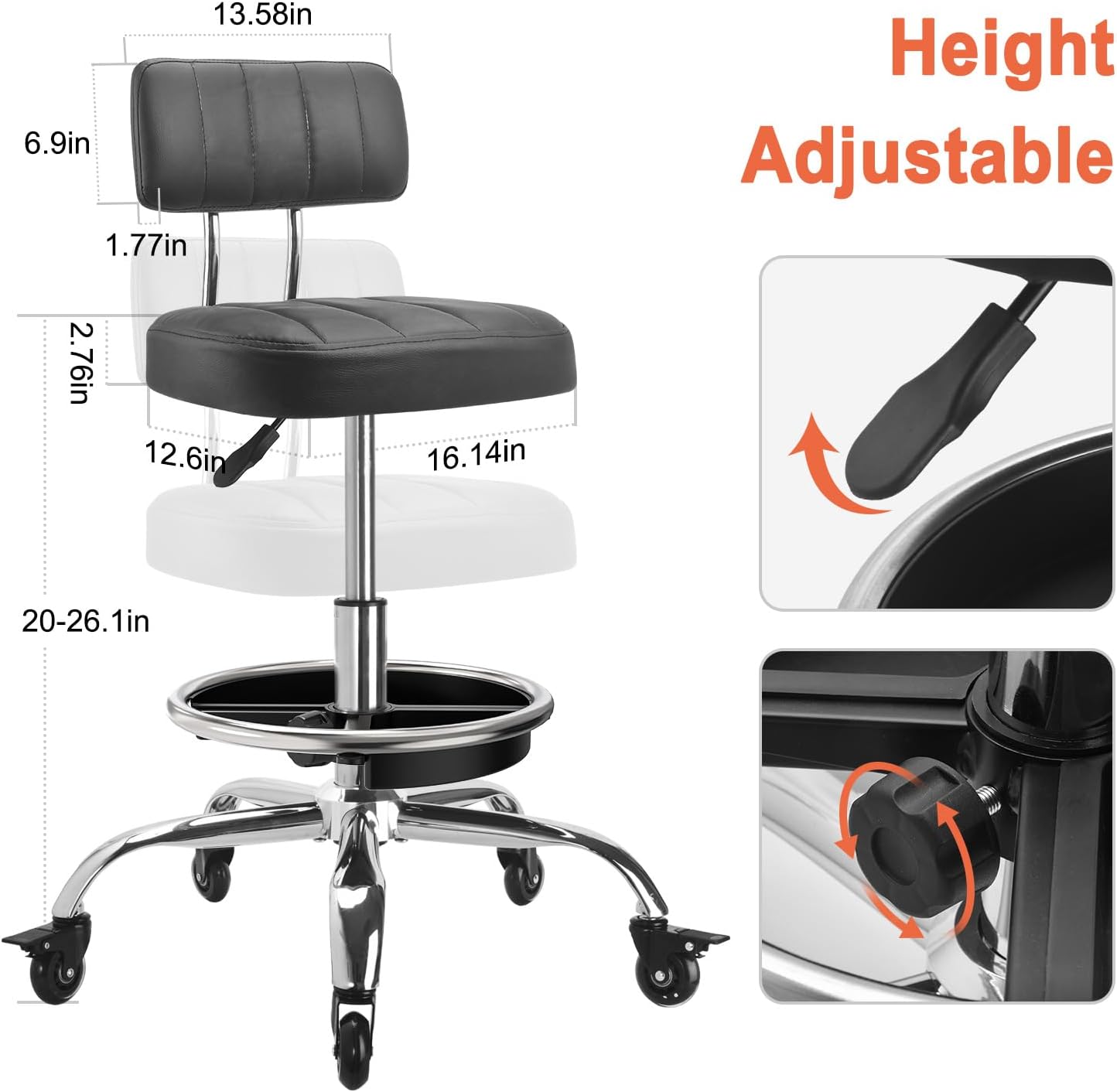 Garage Mechanic Stool With Bac - Workshop Tools Storage review and price