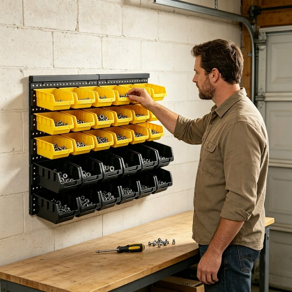 Wall Mounted Storage Bins Orga - Workshop Tools Box review and price