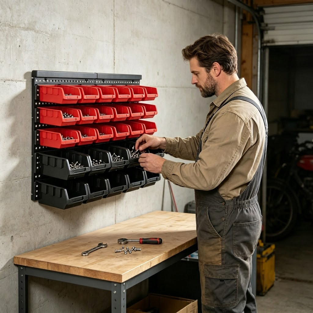 Wall Mounted Storage Bins Orga - Workshop Tools Box review and price