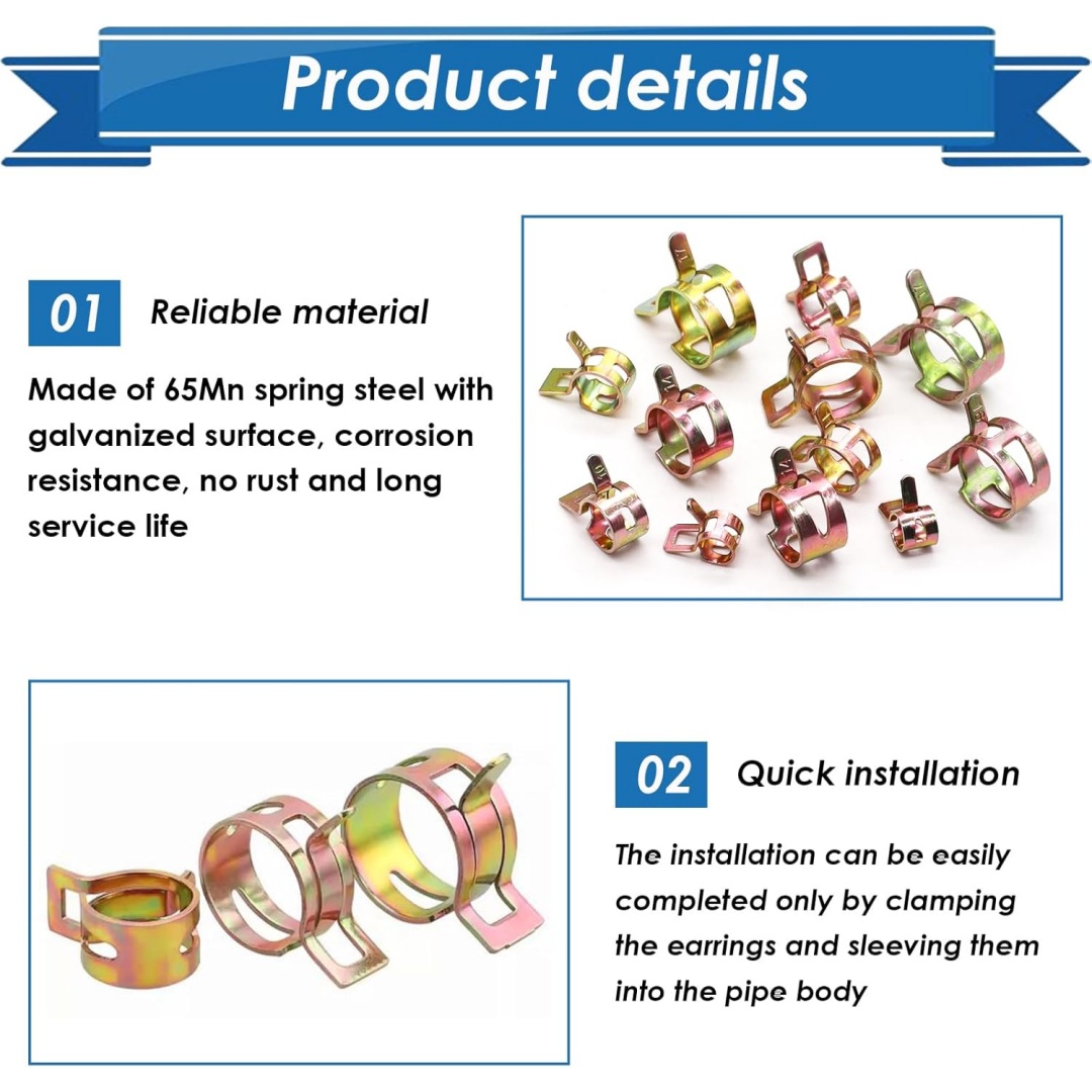 50 PCS Fastener 5mm 6mm 7mm 8m - Pipe Clamp Bar review and price